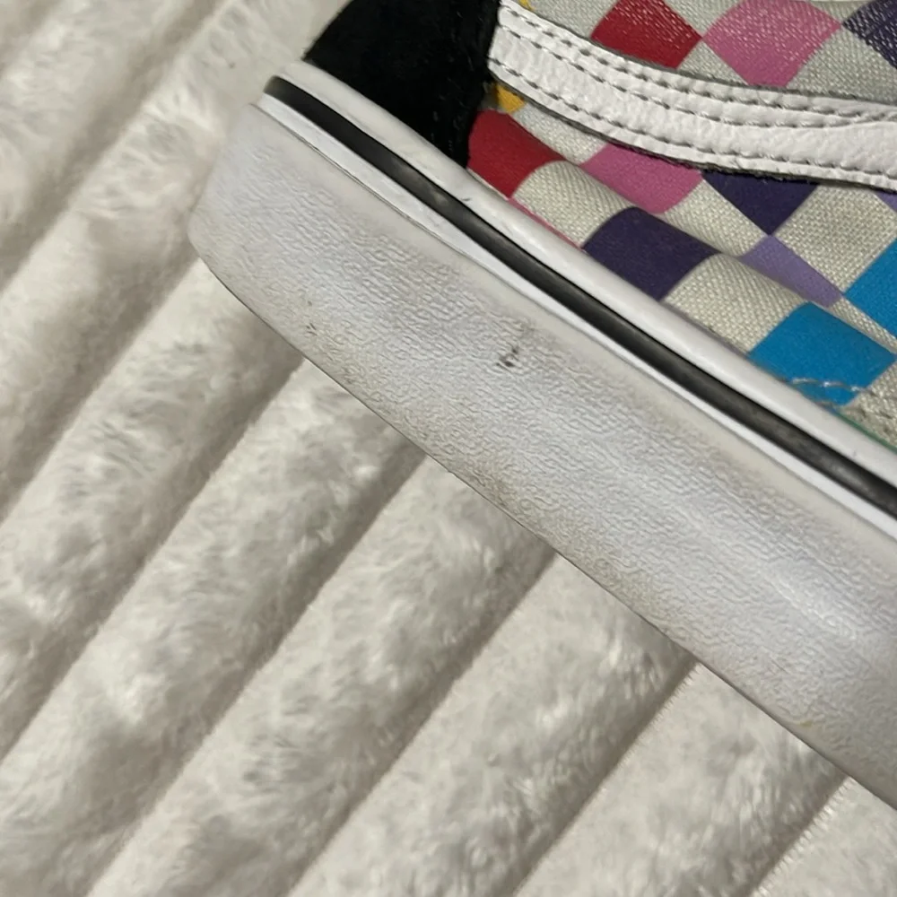 Checkered Multicolor Vans | Size 6.5 Women